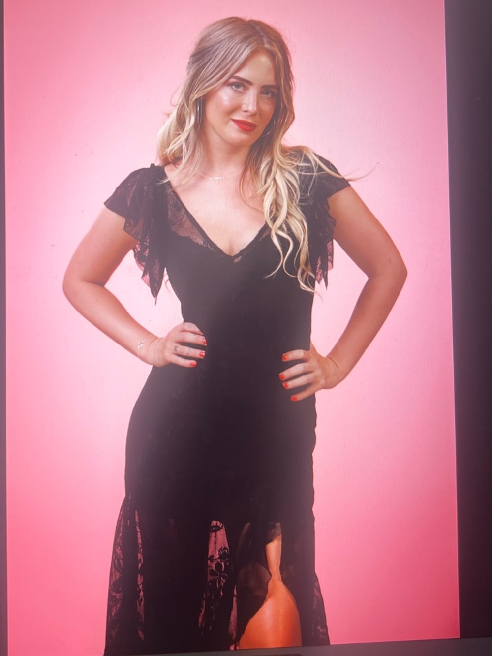 Free People Black Lace Dress - XS